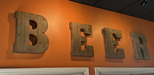 "BEER" WOODEN LETTERING 24" TALL