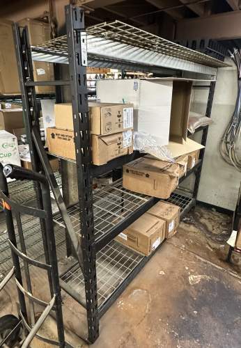 72" X 18" FOUR TIER MEDIUM DUTY METAL RACK W/ WIRE DECKING