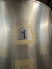 575-GALLON STAINLESS STEEL CONICAL FERMENTER WITH TOP MANWAY, RACKING ARM, SAMPLE VALVE, AND CONE DUMP. UNIT INCLUDES WELDED TRI-CLAMP FITTINGS, PRESSURE GAUGE, AND HEAVY-DUTY FRAME. - 3