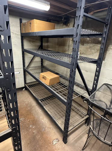 72" X 24" FOUR TIER MEDIUM DUTY METAL RACK W/ WIRE DECKING