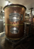BOHEMIAN-STYLE COPPER-CLAD BREWHOUSE SYSTEM FEATURING MASH/LAUTER TUN, BOIL KETTLE, AND HOT LIQUOR TANK. INCLUDES STAINLESS VALVE MANIFOLD, PLATE HEAT EXCHANGER, AND CONTROL PANELS. - 2