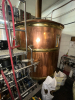 BOHEMIAN-STYLE COPPER-CLAD BREWHOUSE SYSTEM FEATURING MASH/LAUTER TUN, BOIL KETTLE, AND HOT LIQUOR TANK. INCLUDES STAINLESS VALVE MANIFOLD, PLATE HEAT EXCHANGER, AND CONTROL PANELS. - 5