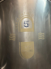 575-GALLON STAINLESS STEEL CONICAL FERMENTER WITH TOP MANWAY, RACKING ARM, SAMPLE VALVE, AND CONE DUMP. UNIT INCLUDES WELDED TRI-CLAMP FITTINGS, PRESSURE GAUGE, AND HEAVY-DUTY FRAME. - 2