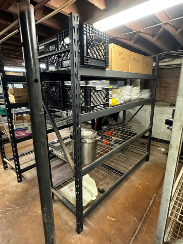 72" X 24" FOUR TIER MEDIUM DUTY METAL RACK W/ WIRE DECKING