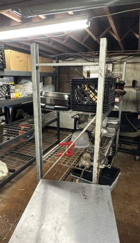 72" X 24" FOUR TIER MEDIUM DUTY METAL RACK W/ WIRE DECKING