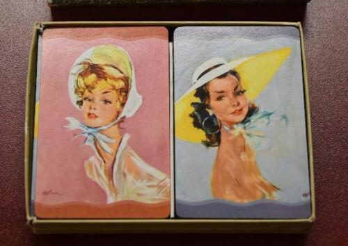 VINTAGE PIN UP GIRL PLAYING CARDS AND ADDITIONAL VINTAGE SET