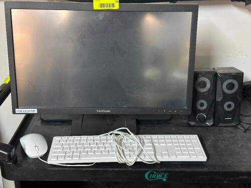 MONITOR, SPEAKERS, MOUSE AND KEYBOARD SET