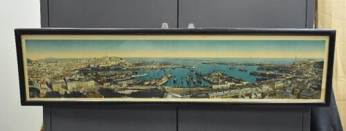 VINTAGE FRAMED PANORAMA OF GENOVA