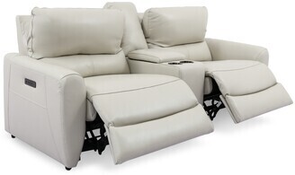 DANVORS 2 PC. LEATHER POWER RECLINING SECTIONAL