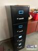 FOUR DRAWER FILE CABINET - BLACK - 6