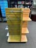30" X 30" FOUR WAY WOODEN SLAT WALL FLOOR DISPLAY