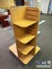 30" X 30" FOUR WAY WOODEN SLAT WALL FLOOR DISPLAY - 6