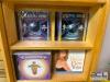 WOODEN CD DISPLAY RACK W/ CONTENTS - YOGA AND REIKE CDS - 6