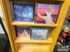 WOODEN CD DISPLAY RACK W/ CONTENTS - YOGA AND REIKE CDS - 8
