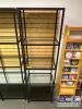 20" X 14" FOUR TIER GLASS AND METAL ACCENT SHELF. - 3