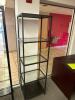 20" X 14" FOUR TIER GLASS AND METAL ACCENT SHELF. - 2