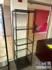 20" X 14" FOUR TIER GLASS AND METAL ACCENT SHELF. - 6