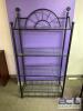 35" X 14" THREE TIER METAL BAKERS RACK W/ GLASS INSERT SHELVING - 3