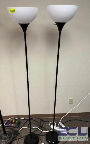 (2) FLOOR LAMP W/ PLASTIC SHADE
