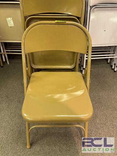 (18) METAL FOLDING CHAIRS.