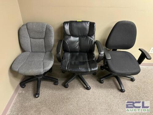 (3) ASSORTED OFFICE CHAIRS