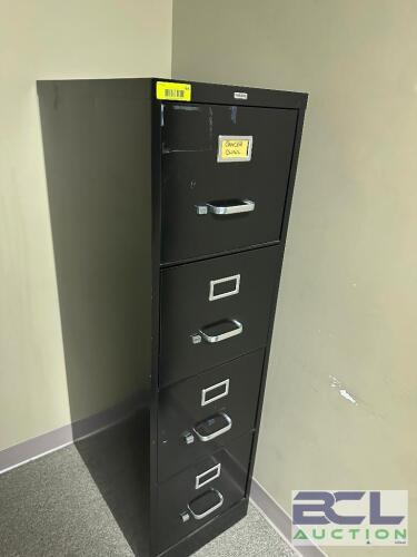 (2) METAL DRAWER METAL FILE CABINETS.