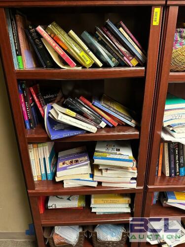 CONTENTS OF (2) BOOK SHELVES - ASSORTED SPIRITUAL AND HEALING BOOKS. ( NEW )