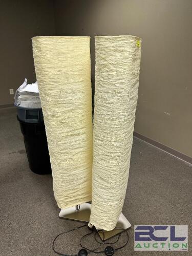 (2) IKEA PAPER SHADE FLOOR LAMPS