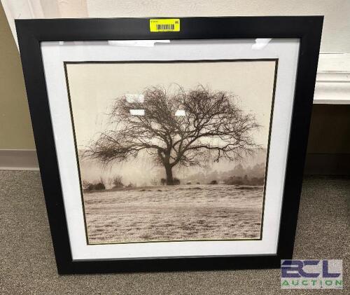 24" X 24" FRAMED PRINT - TREE IN WINTER