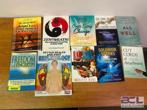 (10) ASSORTED SPIRITUAL AND HEALING BOOKS. ( NEW )