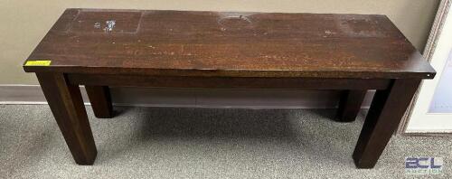 48" WOODEN BENCH SEAT.