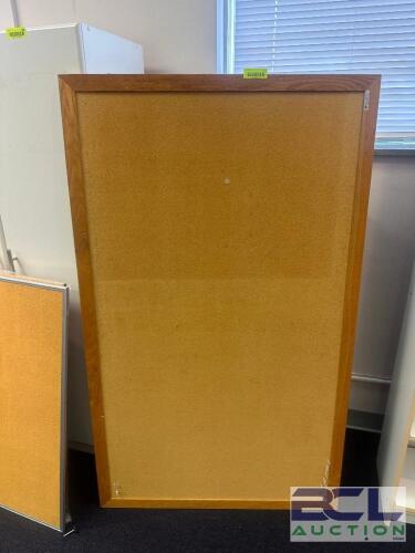 LARGE TAC BOARD AND BOOK SHELF