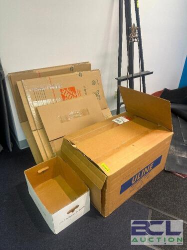 ASSORTED CARDBOARD BOXES
