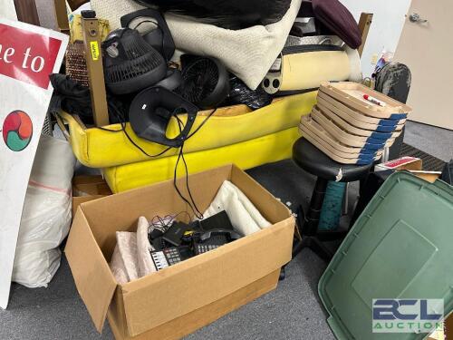 (2) THERAPY BEDS, ASSORTED FANS, AND MISC.