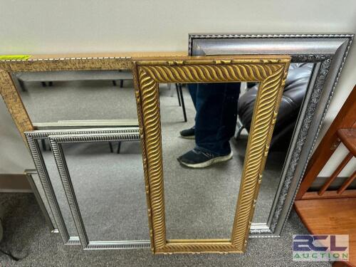 (1) LOT OF FRAMED WALL MIRRORS