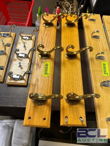 (2) WALL MOUNTED COAT HOOK BOARDS.