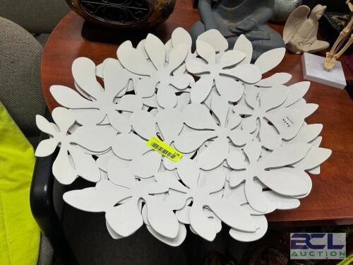(2) METAL FLORA ACCENT BOWLS