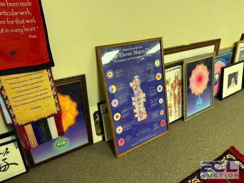 (1) LOT OF ASSORTED FRAMED POSTERS AND PRINTS