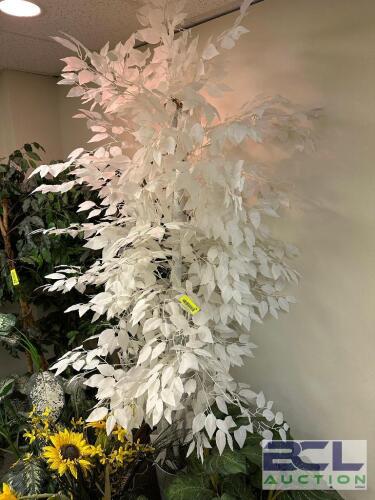 LARGE ALL WHITE FAUX TREE.