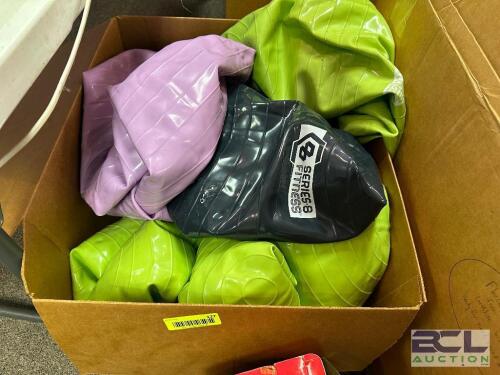 (1) BOX OF YOGA BALLS.