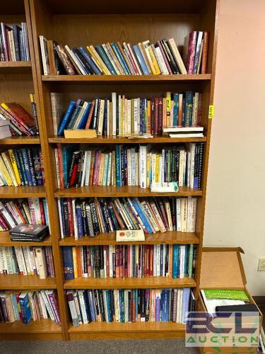 CONTENTS OF (3) BOOK SHELVES - ASSORTED SPIRITUAL AND HEALING BOOKS. ( NEW )