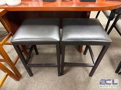 (2) 16" X 16" BACKLESS BAR STOOLS