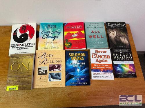 (10) ASSORTED SPIRITUAL AND HEALING BOOKS. ( NEW )