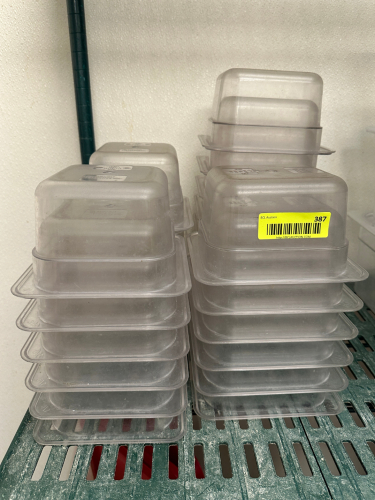 (26) 1/6 SIZE PLASTIC INSERTS.