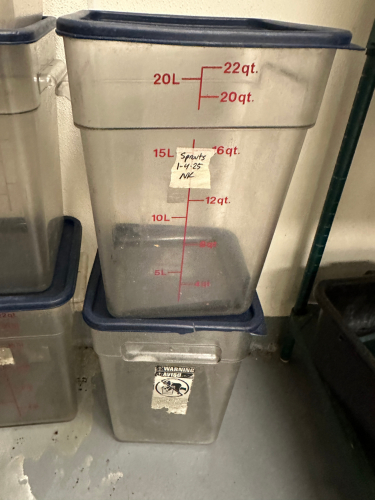 (2) 22 QT PLASTIC CONTAINERS W/ LIDS.