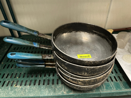 (5) 12" WOK STYLE SKILLETS