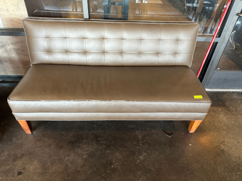 (2) 60" BROWN PADDED BENCH SEATS