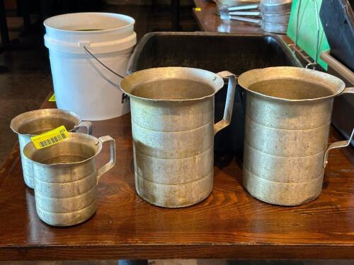 (4) - ALUMINUM PITCHERS