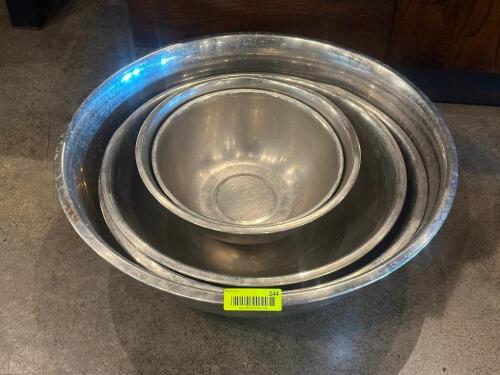 (5) - STAINLESS MIXING BOWLS