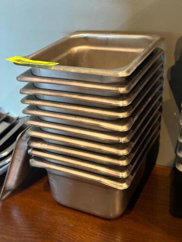 (10) - STAINLESS INSERTS WITH LIDS